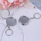 Personalised Folding Mirror Key Ring Keychain Portable Compact Cosme&$i FT