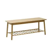 6IXTY Japandi Rectangular Wooden Open Shelf Coffee Table - Natural