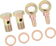 REPAIROCK 2 Sets 16mm Banjo Hose Barb Bolt Fitting for Motorcycle Car Auto Replacement Parts