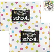 Easiest School Days Memory Album,First and Last Day of School Memory Book,SchoolYears Keepsake photo Book Album,Class Keeper Scrapbook,Reusable Photo Prop Picture Album KeepsakeBinder Organizer(2pcs#a