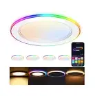 CLOUDY BAY [4 Pack] 6 Inch RGB Smart Recessed Lighting with Gradient Accent L...