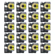 20PK For DYMO D1 45808 LabelManager 350 450 Black on Yellow Label Tape 19mm