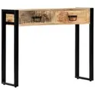 Solid Mango Wood Console Table 2 Drawers Hallway Living Room Furniture vidaXL