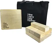 The Very Big Tower by realgames - Giant Tumble Tower Wooden Building Blocks with Playing Height of Over 2 metres! Great Outdoor Fun for Family and Gatherings with Friends