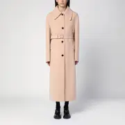 [Jil Sander] Pink granite wool coat 34 FR Pink