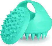 Joogee Hair Scalp Massager Shampoo Brush, Wet & Dry, Manual Head, Soft Silicone Bristles, Exfoliates, Massages, Removes Dandruff, Stimulates Hair Growth - Mint Green