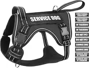 WINSEE Tactical Dog Harness, No Pull Dog Harness for Medium Large Dogs with Handle & Molle, Military Service Dog Vest Harness in Training Pet Harness for Small Dogs