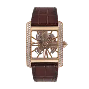 Cartier Tank MC Rose Gold Diamond Skeleton Dial HPI00715