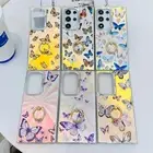 Butterfly Ring Phone Case For Samsung S23 S24 S25 A15 A34 A54 iPhone 13 14 15 16