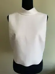 Theory Cropped Roll Neck Top in Double Weave woman size 12