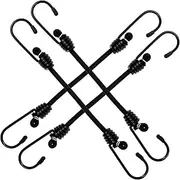 Alipis 4pcs Elastic Bungee Cord Durable Cargo Fixing Straps for Bikes Motorcycles Lightweight Easy to Use Securely Fastens Luggage Gear Design