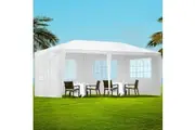Instahut Gazebo 3x6m Marquee Wedding Party Tent Outdoor Camping Side Wall Canopy 4 Panel White