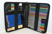 H&B 51pc. Professional Drawing Artist Kit Set Pencils & Sketch Charcoal / NEW