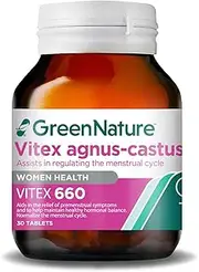 Green Nature Vitex Agnus Castus 660mg, Chaste Berry, Female Hormonal Balance, PMS and Menopause Symptom Relief, Fertility Support, Cycle Regulation, Microencapsulated Ingredients for Maximum Potency - TGA ARTG Listed