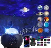Star Galaxy Projector Night Light: Ceiling Planet Projector for Bedroom, Bluetoo