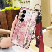 Phone Case Compatible with Itel Power70, Lanyard Durable Wristband Protective Shockproof Silicone for Mom Fashion Waterproof Dirt-Resistant