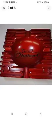 CAO Flathead Metallic Red Metal Cigar Ashtray Brand NEW !!!