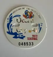 2012 Ocean City NJ Seasonal Beach Tag NO Pin