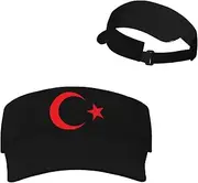 [Generic] National Emblem of Turkey Sun Visor Hats Turks Sunscreen Visor Cap for Sport Beach Tennis Golf Running Hiking