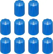 uxcell 10pcs Blue Guitar Effect Pedal Knob, 5/8" Plastic Insert Electric Guitar Knobs for Amplifier Guitar Bass Volume Control