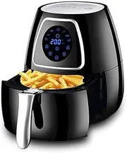 Air Fryer, Non-Stick Frying Pot Hot Air Fryers Oven W/Programmable 7 Cook Presets for Air Frying, Roasting, Baking & Broiling, 1300W Air Cooker W/LED Touch Screen Comfortable Anniversary