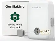 GorillaLine - Retractable Clothesline Indoor Outdoor Clothes Line | Heavy Duty Clothes Drying Laundry Line | Wall Mounted Drying Rack Clothing Line | Retracting Hanging | Lock to Prevent Sagging