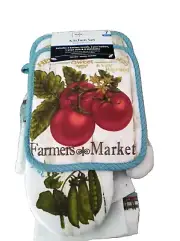 Mainstays 7 Pc. Farmers Market Towel Set With Potholders Oven Mitt