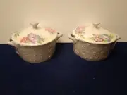 Pioneer Woman Sweet Romance Blossoms Mini Loaf Pan Set of 2 Each 5.1 In X 3.1 In