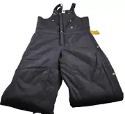 Carhartt Yukon Bib Overalls Men 38x32 Black Arctic Quilt Lined Workwear