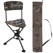 360° Folding Swivel Hunting Chair Blind Chair Foldable Stool Tripod