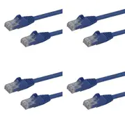 4x Star Tech 2m Snagless Cat6 UTP Ethernet LAN Cable Network/Patch RJ45 Blue