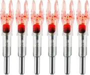 6PCS Lighted Nocks for Arrows .204 .233 .244 .246 ID with H, S, GT Bushings