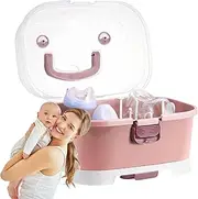 Baby Bottle Storage, Bottle Organizer | Portable Removable Dustproof Drying Door - Large Capacity Nursery Boxes for Refrigerator Organization
