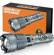 LED Flashlight, 500000 Lumen Tactical Flashlights High Lumens Rechargeable Super