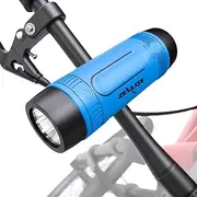Bluetooth Bicycle Speaker Zealot S1 Bike Cycling Portable Speakers Waterproof, 4000mAh Power Bank, LED Light, TF Card Play, with Full Outdoor Accessories(Bike Mount, Carabiner.)(Blue)