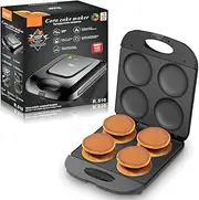 Mini Pancake Pan, 1400W Electric Arepa Maker with Nonstick Surface, Nonstick Pan Cake Maker Griddle, Make 4 Unique Flapjack, for Cooking Healthy Fried Eggs Burger Omelette