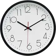 Wall Clock 12" Silent Non Ticking Quartz Decorative 3D Number, Round Decorative Wall Clock for Living Room, Bedroom, Kitchen Home Office School