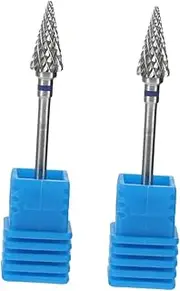 DECORNIJIA 2pcs Tungsten Steel Nail Grinding Bits Set Cuticle Drill Bits Pedicure File Manicure File for Nail Art Drill Tools