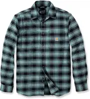 Carhartt Rugged Flex Flannel, shirt , color: Black/Light Petrol , size: XXL