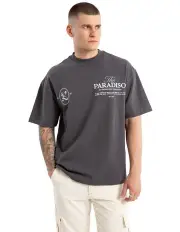 [Nomadic Paradise] Monogram Street Tee in Charcoal