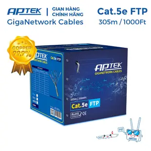 Aptek CAT.5e FTP 銅網電纜 ,24AWG, PE 塑料盒