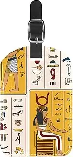 [WOSHJIUK] Luggage Tags,2 Pack Labels Suitcase Tags,Ancient Egyptian National Symbols,Luggage Tags Privacy Protection Travel Bag Tag
