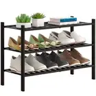 FILWH Bamboo Shoe Rack Stackable Shoe Shelf Storage Organizer for Unit Entryw...