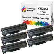 5 Pack Compatible Toner Cartridge Replacement for HP CE285A 85A (1,600 Pages) for HP Laserjet M1132 MFP Laserjet M1212nf MFP Laserjet P1102 Laserjet P1102w