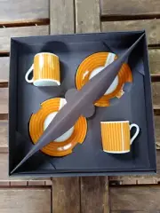 Berendsohn Exclusiv Mann Design NOS espresso set of 2 cups and saucers