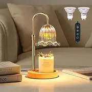 [ZYColor] Adjustable Candle Warmer Lamp with Timer & Dimmer, Vintage Home Decor for Scented Jar Candles - Adjustable Height, Safe Melting Tech, Ideal Women/Men, New Home Bedroom Essential
