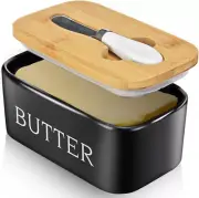 ALINK Butter Dish with Lid for Countertop Butter Dish Ceramics Butter Keeper ...