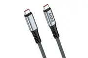 Laser High-Performance 240W 40Gbps USB-C to USB-C Thunderbolt Cable 1M - Braided, Supports 8K Single &amp; Dual 4K Displays, Fast Charging, Durable
