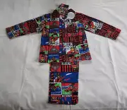 Essendon Bombers AFL Boys W16 Mascot Printed Flannel Pyjama Set Size 1 New