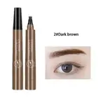 4 Tip Head Eyebrow Tattoo Fork Pen Microblading Brow Enhancer Waterproof ZM